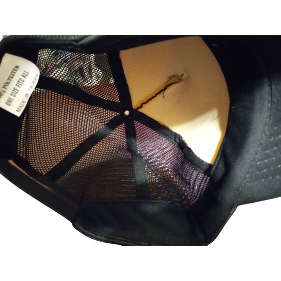 Harley-Davidson Black & Orange Logo Trucker Cap One Size Fits All Polyester Mesh - Picture 5 of 6